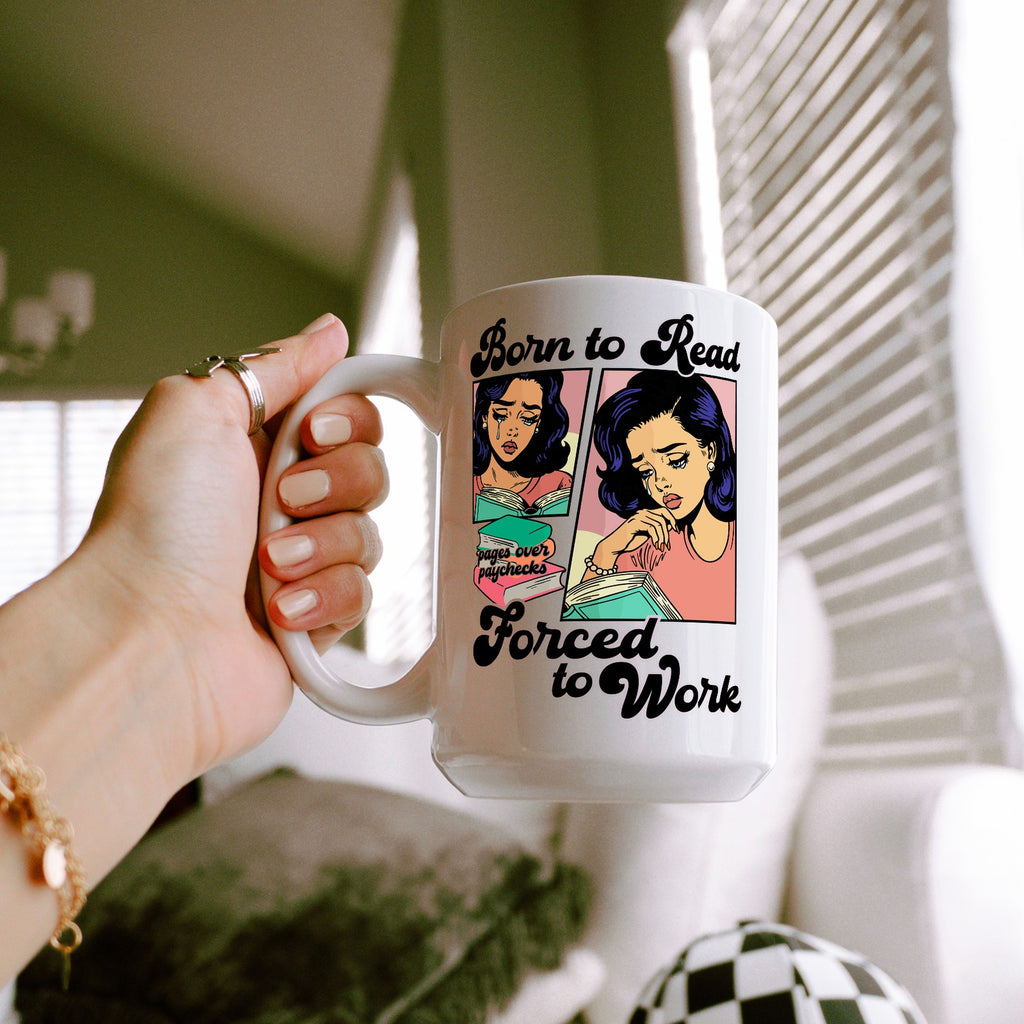 Born To Read Glass Cup, Mug & Tumbler with Lid and Straw