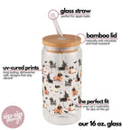 Spooky Dachshunds Glass Cup, Mug & Tumbler with Lid and Straw