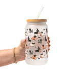 Spooky Dachshunds Glass Cup, Mug & Tumbler with Lid and Straw