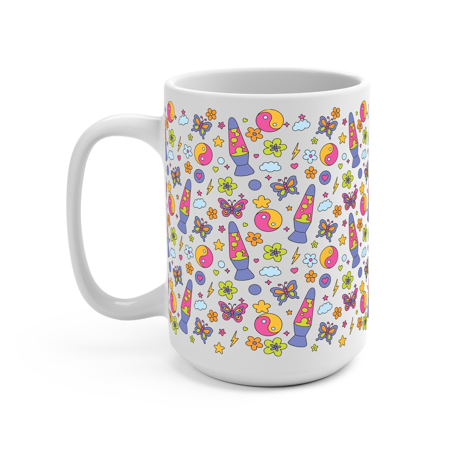 Groovy Lava Lamp Glass Cup, Mug & Tumbler with Lid and Straw