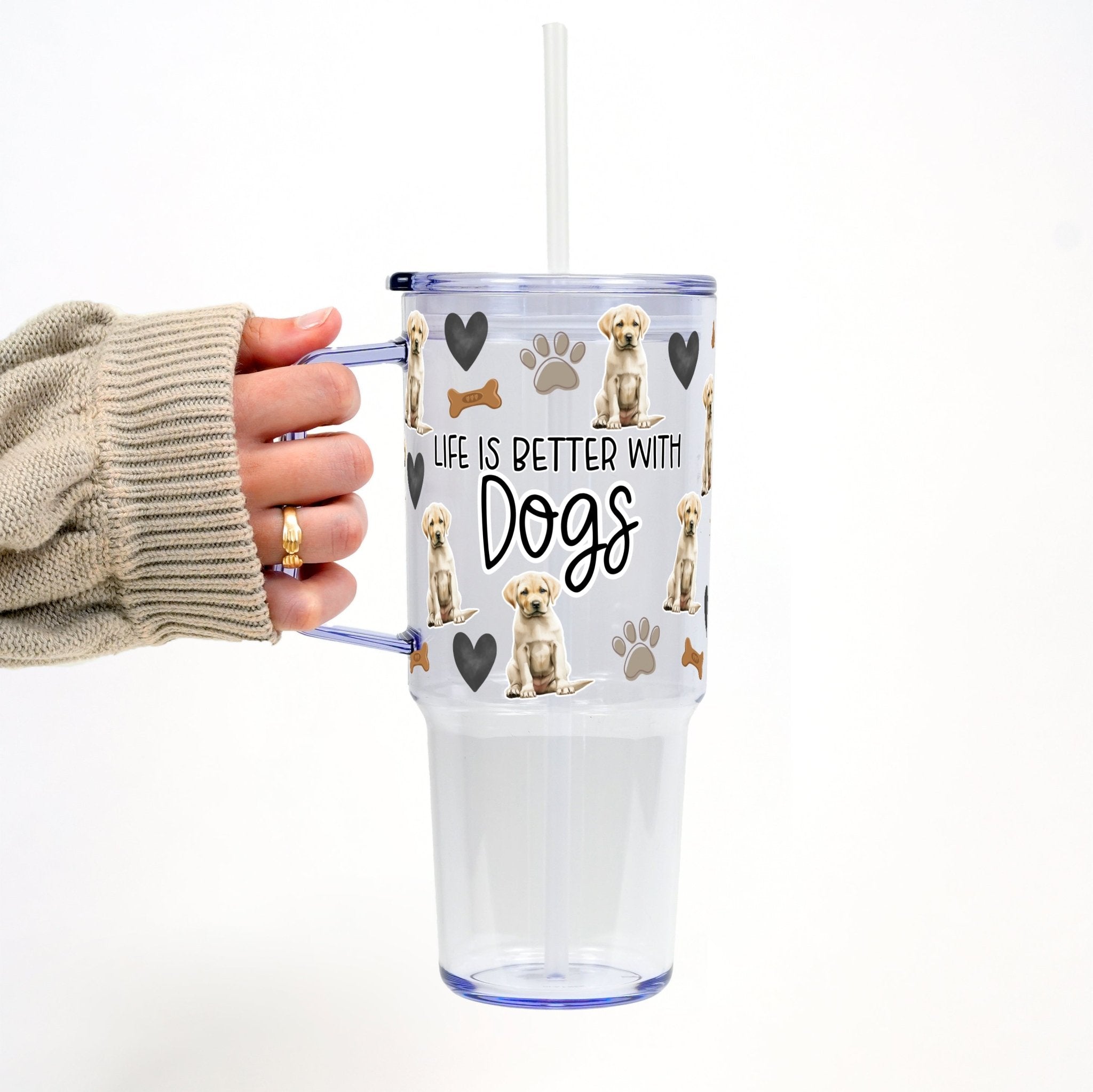 Select Your Dog Breed Cup, Life Is Better With Dogs Tumbler With Lid and Straw - Sip Sip Hooray