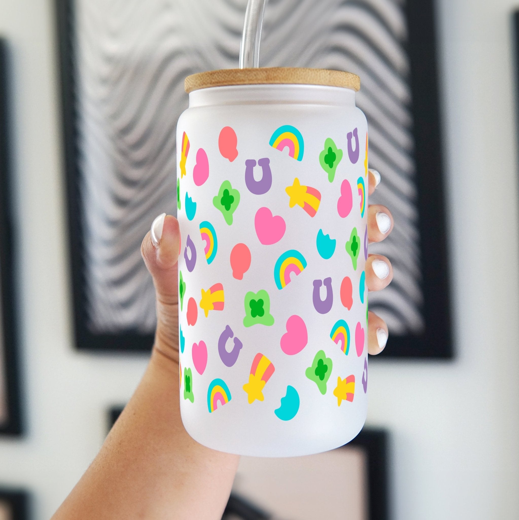 St Patrick's Day Lucky Charms Cup With Lid and Straw - Sip Sip Hooray