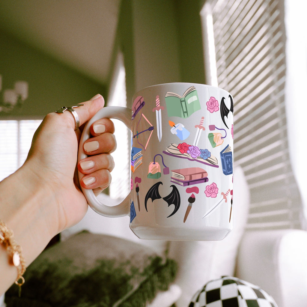 Bat Fantasy Glass Cup, Mug & Tumbler with Lid and Straw