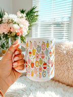 Vintage Whimsical Apples Glass Cup, Mug & Tumbler with Lid and Straw