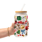 Christmas Trinkets Glass Cup, Mug & Tumbler with Lid and Straw