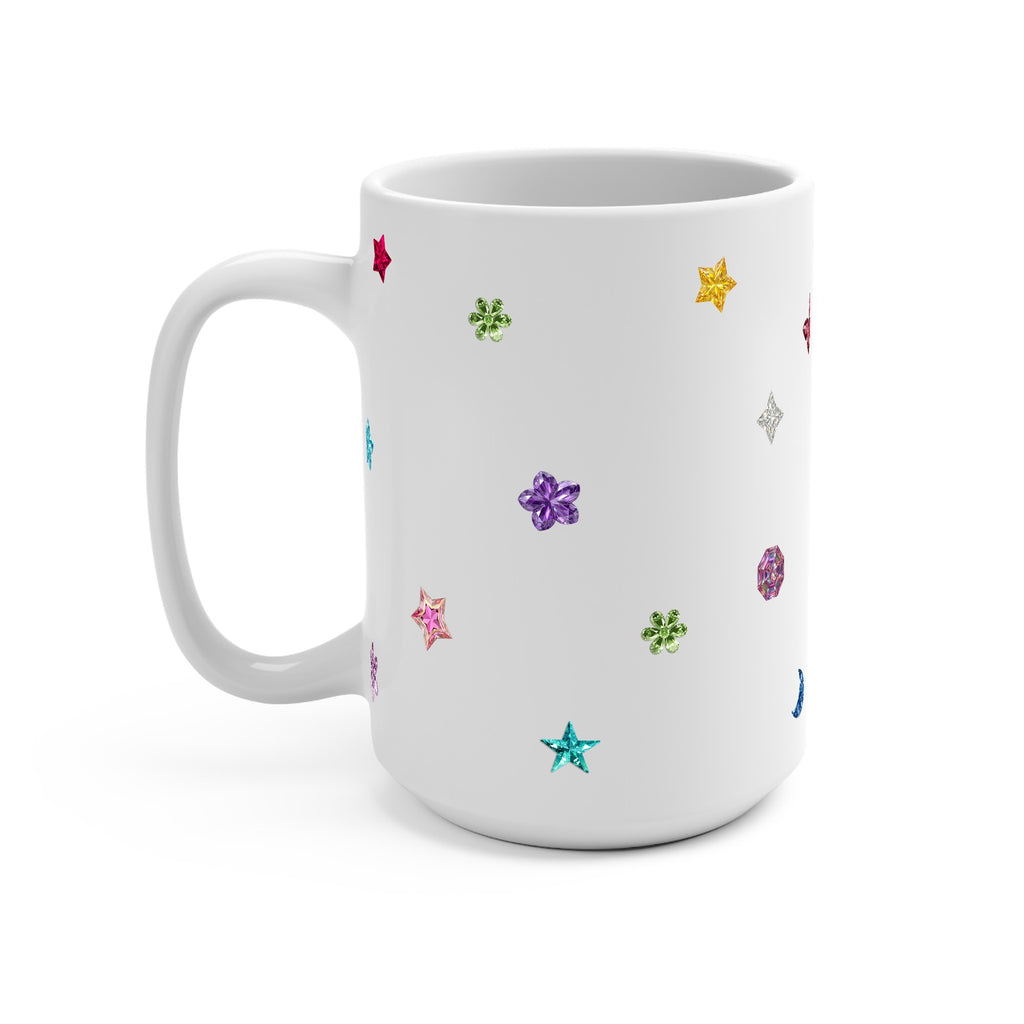 Gemstone Sparkle Glass Cup, Mug & Tumbler with Lid and Straw