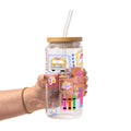 Preppy Whimsy Teacher Glass Cup, Mug & Tumbler with Lid and Straw
