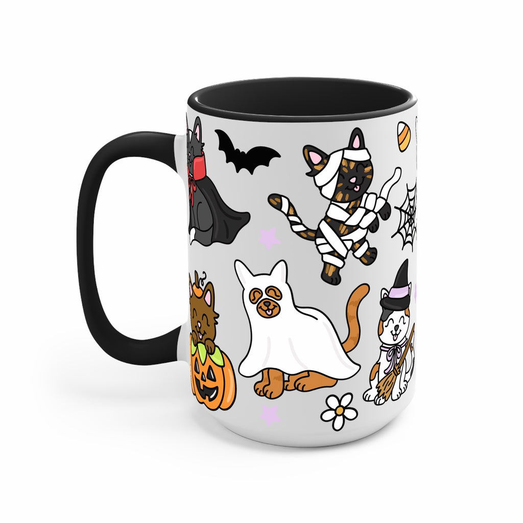 Spooky Cats Glass Cup, Mug & Tumbler with Lid and Straw