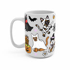 Spooky Cats Glass Cup, Mug & Tumbler with Lid and Straw