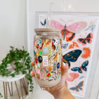 Trinket Core Glass Cup, Mug & Tumbler with Lid and Straw
