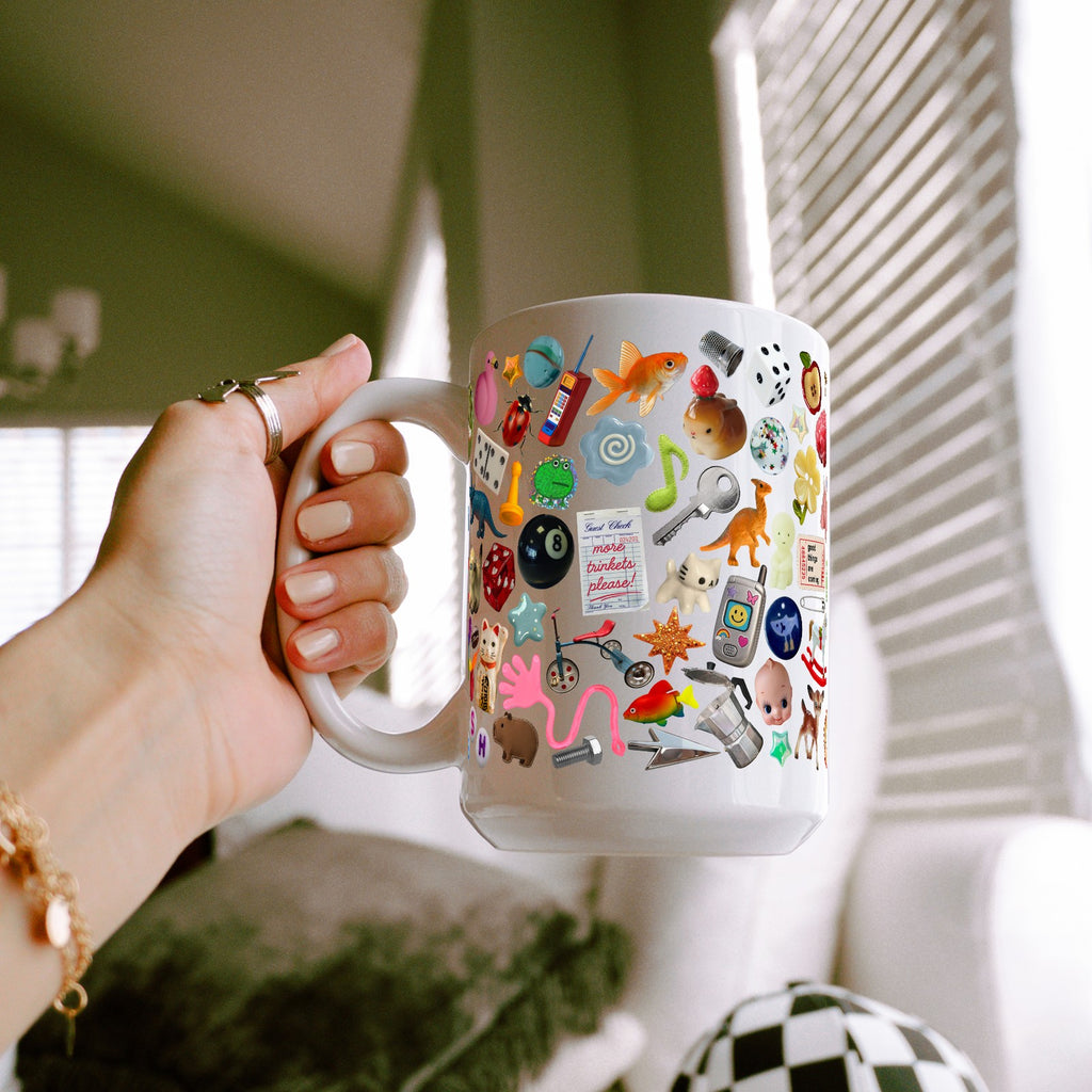 Trinket Core Glass Cup, Mug & Tumbler with Lid and Straw