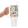 Whimsy Goth Glass Cup, Mug & Tumbler with Lid and Straw