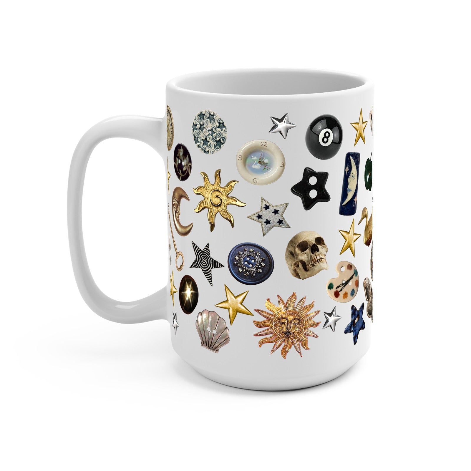 Whimsy Goth Glass Cup, Mug & Tumbler with Lid and Straw