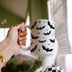 Bats on Bats Glass Cup, Mug & Tumbler with Lid and Straw