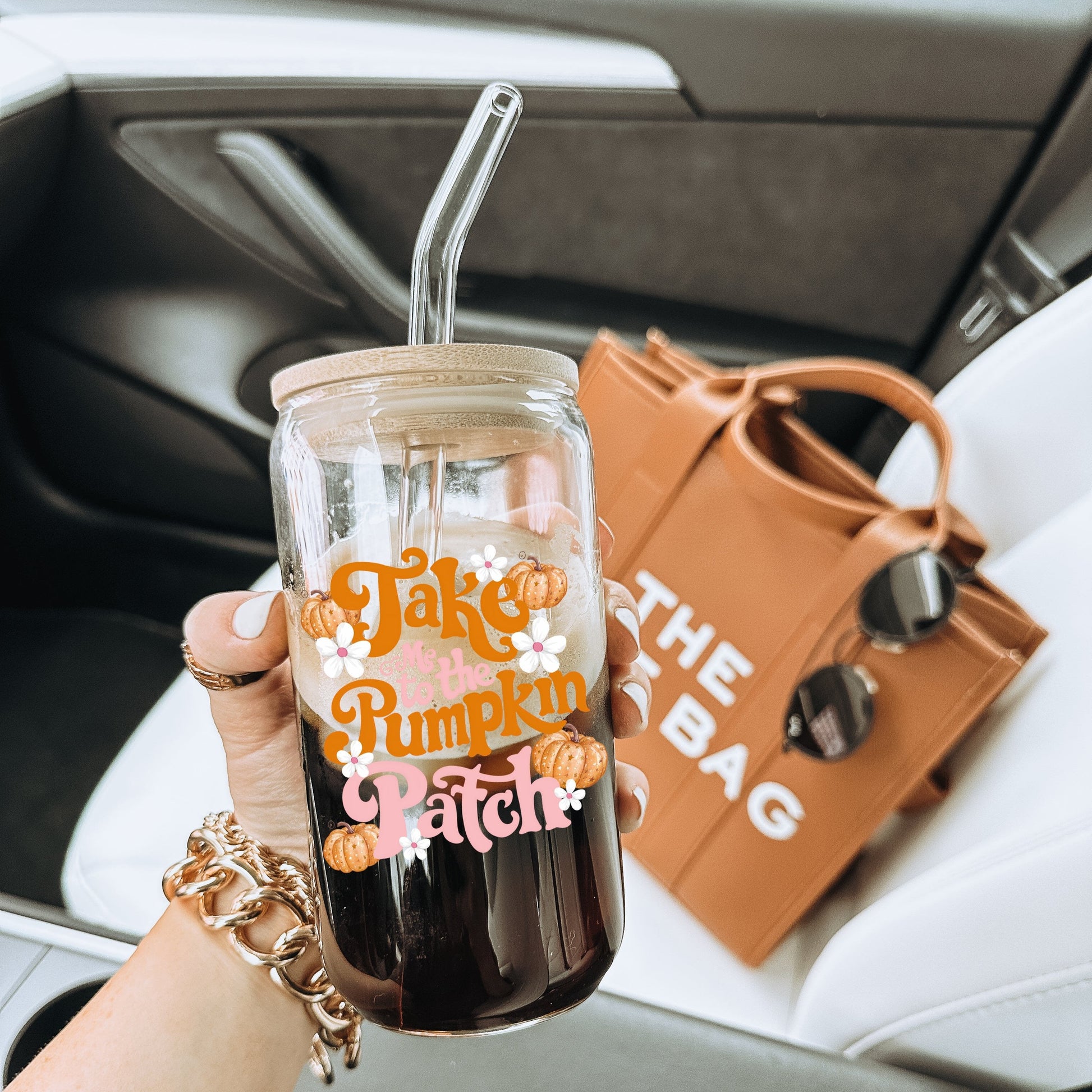 Take Me To The Pumpkin Patch Cup With Lid and Straw - Sip Sip Hooray