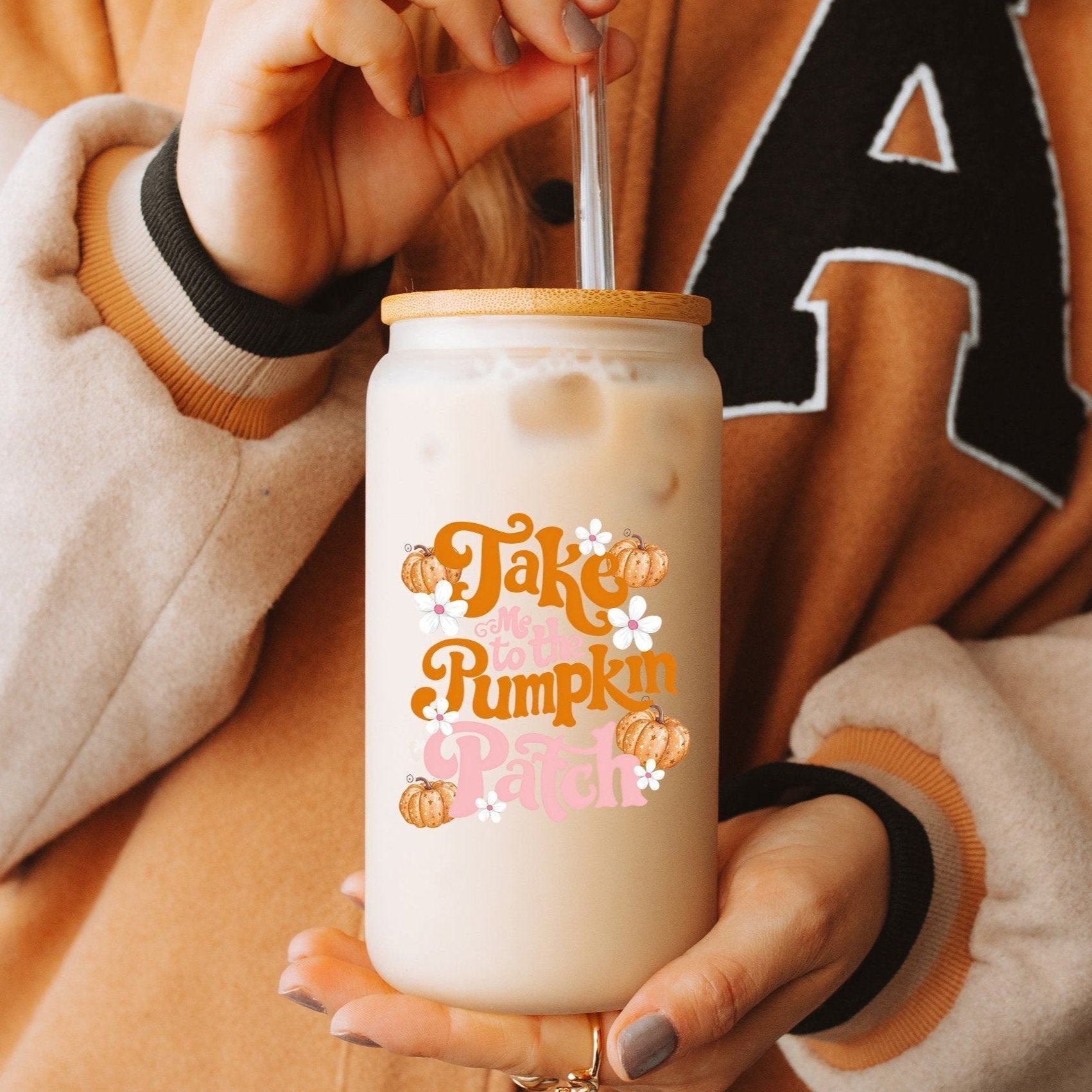 Take Me To The Pumpkin Patch Cup With Lid and Straw - Sip Sip Hooray