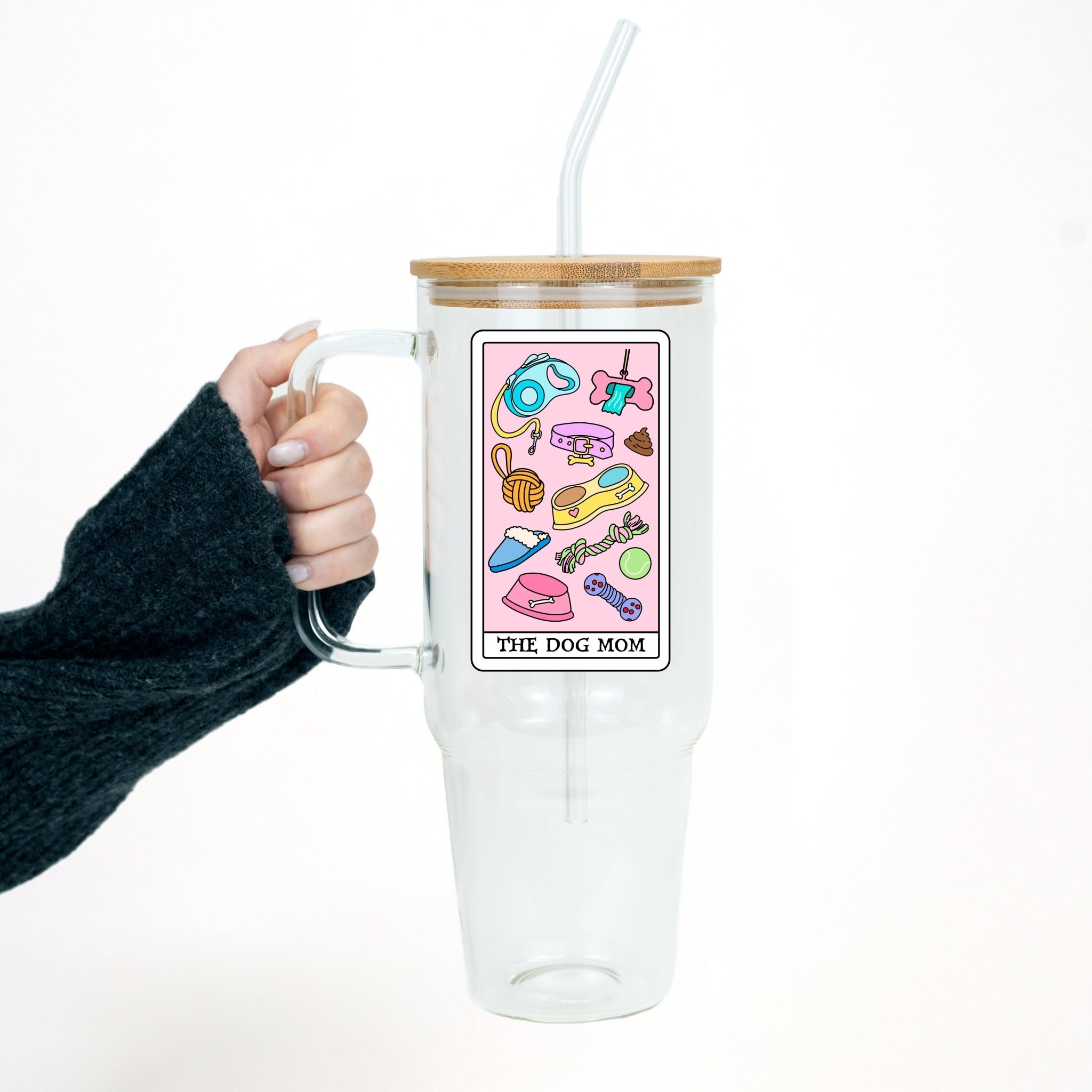 The Dog Mom Tarot Tumbler With Lid and Straw - Sip Sip Hooray